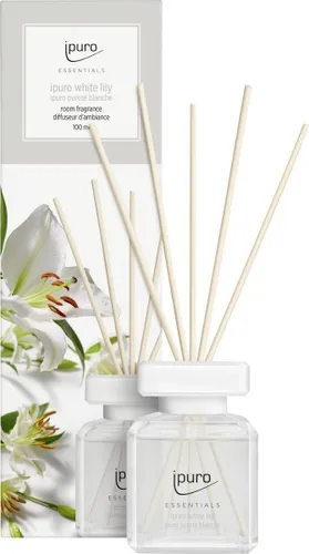 ipuro ESSENTIALS Raumduft White Lily 100 ml Duftstächen Stäbchen Set Diffuser