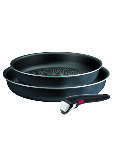 Tefal Pfannen-Set Ingenio So'Light, 3-tlg - Platzsparendes Pfannen-Set aus Aluminium mit abnehmbaren Griff, ideal für jede Herdart und leicht zu reinigen – made in France.