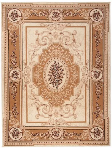 Mazovia Orientteppich Orientalisch Vintage Teppich Kurzflor Wohnzimmerteppich Beige, 60 x 100 cm, Fußbodenheizung
