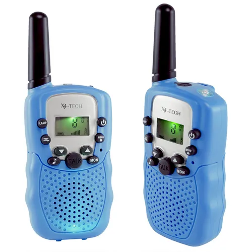 X4-TECH Walkie Talkie 2er Set blau