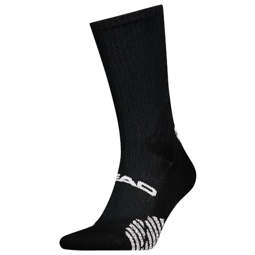 HEAD Unisex Padel Crew Sock, Schwarz, 39-42 EU