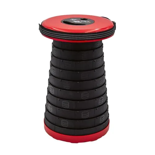 WEDO SITTOGO®NXT by Teleskophocker Camping-Hocker TÜV & GS geprüft | verbesserte zweite Generation Gewicht 1,27 kg Tragkraft 150 kg Farbe rot