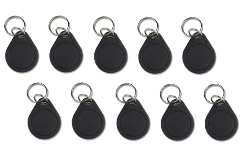 SCHARTEC RFID Chip Transponder Schlüssel 125 kHz für Schlüsselanhänger Karte Schlüsselring Chipschlüssel Set 10 x