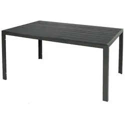 Aluminium Gartentisch Nonwood anthrazit 150x90cm - Robuster Esstisch für den Garten, aus wetterfestem Aluminium, ideal für bis zu 6 Personen und perfekt für gesellige Abende im Freien.