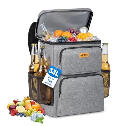 Kühlrucksack 36 Dosen 33L – Perfekte Kühltasche für Picknicks
