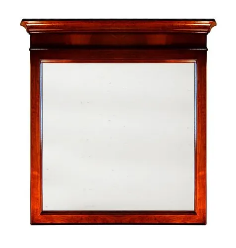 Antiker Spiegel im Holzrahmen – Klassischer Landhausstil - Eleganter Spiegel im Art déco Stil, ideal für jeden Raum. Maße: 100 x 100 cm, Wandmontage, mit hochwertigem Holzrahmen in Braun für ein stilvolles Ambiente.