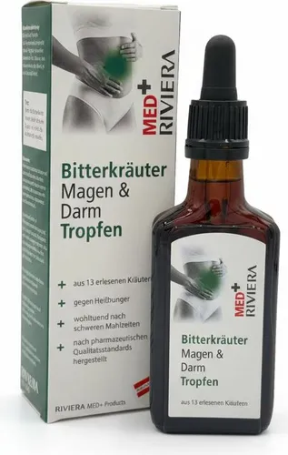 Riviera MED+ Bitterkräuter Tropfen Magen & Darm 50 ml, 50% vol.