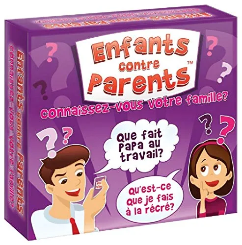 KANGUR Jeu de Plateau Familial Jeux de Société Pour Enfants et Adultes Quiz Jeu de Cartes Enfants Contre Parents Version Française dès 6 Ans