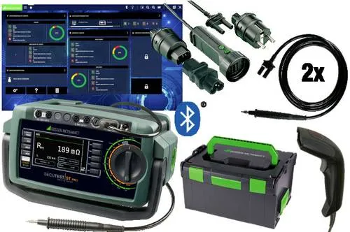 Gossen Metrawatt COMFORTPAKET SECUTEST ST PRO - Kalibriert für präzise Prüfungen - Garten & Elektrobedarf: Komplettes Prüfgerät-Set für DIN VDE 0701-0702, ideal für professionelle Elektroinstallationen und Sicherheitstests.