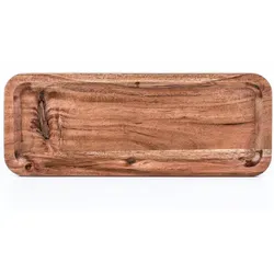 Akazienholz Serviertablett Servierbrett Anea 28x11cm