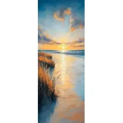 Produktbild EUROART Glasbild 30 x 80 cm Atmospheric Beach III Glas Blau