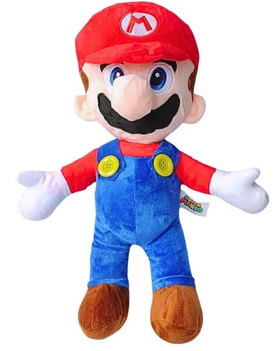 Super Mario Plüschfigur 45 cm – Kinder Sammelfigur - Erlebe den Charme von Super Mario mit dieser 45 cm hohen Plüschfigur. Ideal für Sammler und Fans, bietet sie ein angenehmes Berührungsgefühl und wird zum perfekten Begleiter für alle Altersgruppen. Handwäsche empfohlen.