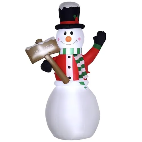 Aufblasbarer Schneemann mit LED-Licht 180 cm