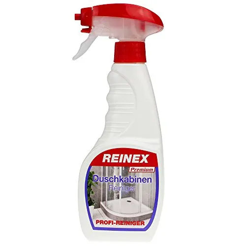 Reinex Chemie GmbH Reinex Premium Duschkabinen Reiniger, Reinigt schnell und wirkungsvoll Kalk- und Seifenreste, 500 ml - Sprühflasche 512