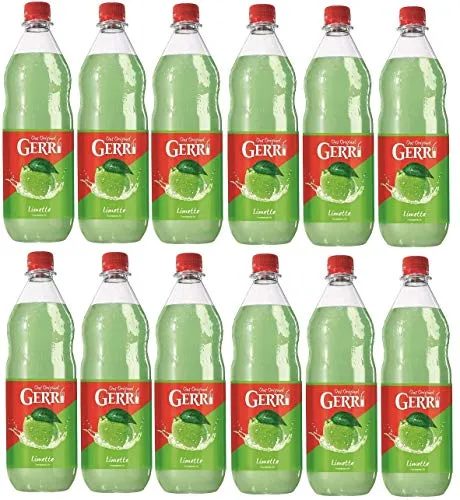 Gerry Limette grün 12 x 1000ml Limettenlimonade Limonade in Pet Flaschen inclusive MEHRWEG Pfand