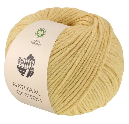 LANA GROSSA NATURAL COTTON Häkelwolle, 80 m (Bio-Baumwollgarn in Millefili-Zwirnung), 50 g