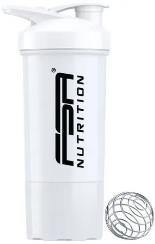 FSA NUTRITION Protein Shaker mit Pulverfach - Shaker für Fitness, Bodybuilding & Muskelaufbau, Shaker mit Pulverfach, Skala und Mischsieb - für Krafttraining