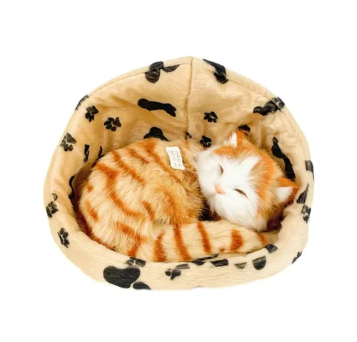 Teddys Rothenburg Kuscheltier Katze im Korb rot 16 cm - Süße 16 cm große Plüschkatze im Korb, ideal zum Kuscheln. Weicher, abwaschbarer Plüsch und ein integrierter Sound sorgen für zusätzlichen Spielspaß. Perfekt als treuer Kuschelpartner!