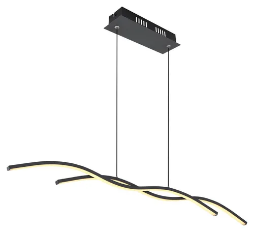 GLOBO LIGHTING LED Pendelleuchte MARIUS 1-flammig - Moderne Hängeleuchte in Schwarz und Weiß, mit fest integriertem Warmweiß-LED für energiesparendes Licht und stilvolle Akzente in jedem Raum.