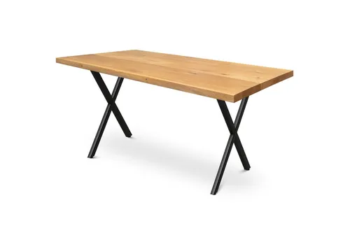 holz4home® Esstisch Massivholztisch aus Eiche I Küchentisch aus Echtholz, Kompletter Tisch (Tischplatte & Gestell), 4 cm dickes Massivholz