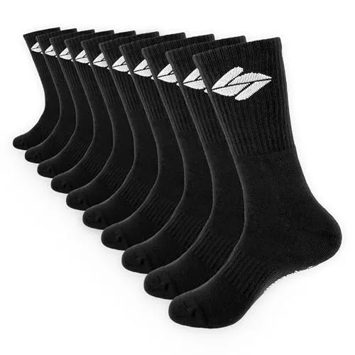 Spitzbub 10 Paar Socken Baumwolle Herrensocken Schwarz Weiß Sportsocken Atmungsaktive Herren Strümpfe (DE/NL/SE/PL, Numerisch, 39, 42, Regular, Regular, Schwarz)