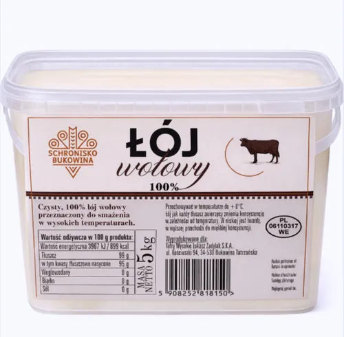 Premium 100% Rindertalg 5 kg von Schronisko Bukowina