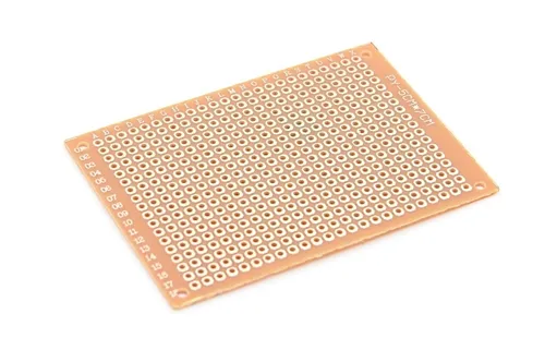 Lochrasterplatine 5x7cm mit einseitiger Kupferauflage