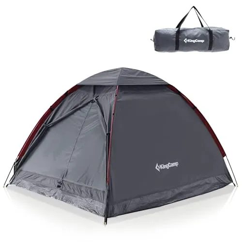 KingCamp Ultraleicht Camping Zelt MONDOME II für 2 Personen - Kuppelzelt, wasserdicht und kompakt, ideal für Camping und Outdoor-Aktivitäten mit nur 2,6 kg Gewicht und schnellem Aufbau.