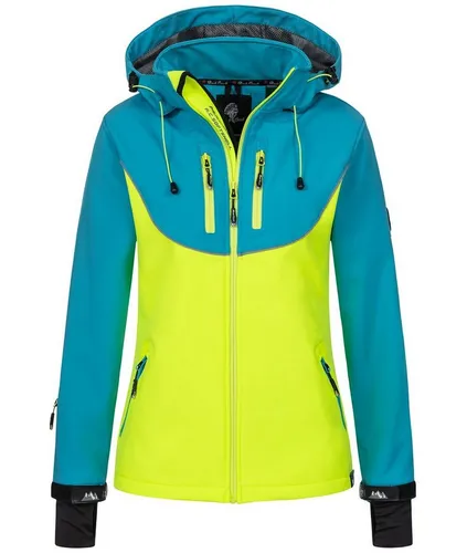 Rock Creek Softshelljacke Damen D-442 gelb XS - Leichte Softshelljacke für Damen, ideal zum Wandern. Sie bietet atmungsaktiven Komfort, ist wasserabweisend und winddicht. Perfekt für aktive Tage im Freien.