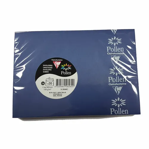 DIN C6 Briefumschläge Königsblau Pollen by Clairefontaine 114x162mm Kuvert 10