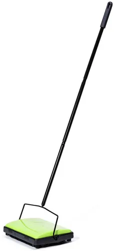 Maximex Teppichkehrer Grün - Stromloser Betrieb, sekundenschnelle Schmutzaufnahme von Krümeln, Staub und Tierhaaren, leise und platzsparend klappbar
