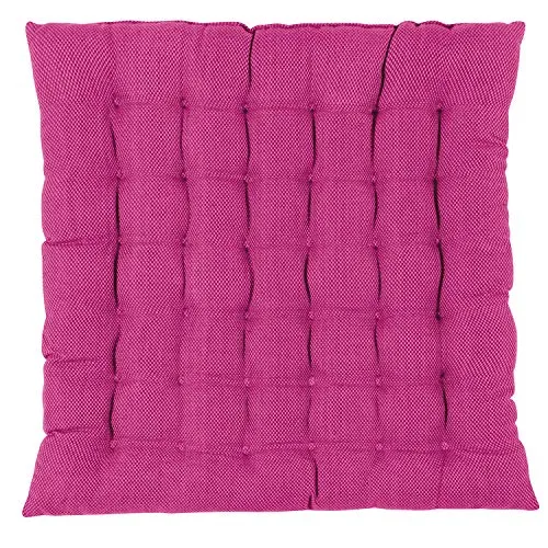 pad Risotto Sitzkissen 40x40x3, Fuchsia - Hochwertiges Kissen für perfekten Sitzkomfort, aus 100% Baumwolle, waschbar bei 30°C und mit modernem Design in Fuchsia für stilvolle Akzente.
