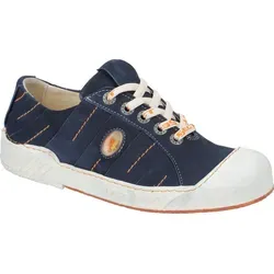 Eject Herren Schnürschuhe PUZZLE Blau 42 EU – Komfortabel und Stilvoll - Hochwertige Herrenschuhe von Eject aus weichem Nubuckleder. Mit herausnehmbarer Innensohle und Gummisohle ideal für den täglichen Einsatz. Sportliches Design in Dunkelblau mit orangefarbenen Nähten.