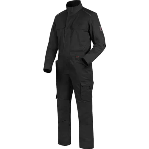 WÜRTH MODYF Overall Cetus - Robuster Herren-Arbeitsoverall in Schwarz, Größe XL - Hochwertiger Arbeitsanzug für Herren, ideal für Outdoor und Werkstatt. Mit 5 praktischen Außentaschen und optimaler Bewegungsfreiheit – perfekt für kühle Temperaturen.