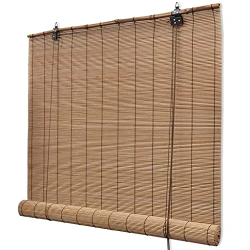 vidaXL Bambusrollo Braun 140x160 cm - Elegante Fensterdekoration - Seitenzug- & Springrollos, hochwertige Bambusrollos bieten Sichtschutz und lassen sanft Licht herein, ideal für stilvolle Raumgestaltung.