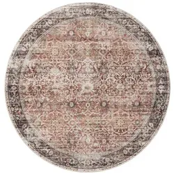 benuta Basic Waschbarer Teppich George - Multicolor 160 cm Rund - Teppich im Vintage-Style, pflegeleicht und maschinenwaschbar bei 30°C. Die Anti-Rutsch-Rückseite sorgt für sicheren Halt, ideal für Wohnzimmer und Schlafzimmer.