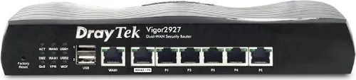 Draytek Vigor 2927 Router Switch mit 6 Ports GigE WAN-Ports: 2 an Rack montierbar (V2927-DE-AT-CH)