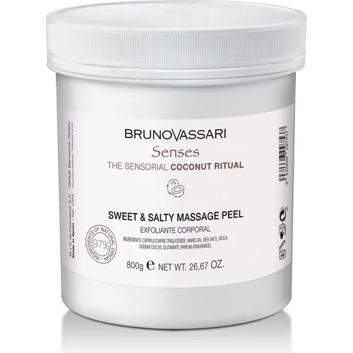 Bruno Vassari Senses Coconut Oil Exfoliating Gel 650 ml - Gesichtspflege mit feuchtigkeitsspendendem Kokosöl, entfernt sanft abgestorbene Hautzellen für ein strahlendes Hautbild.