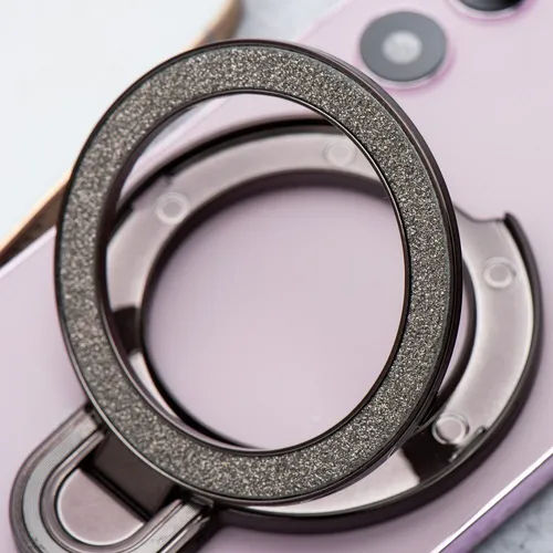 Ring Halter mit MagSafe Halterung Ständer Klebeständer Holder Brokat Glitzer