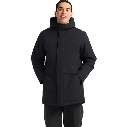 Jack Wolfskin Cold Camp Coat M black (6000) 2XL - Funktionsjacke für Herren, aus 100% recyceltem Polyester, bietet hervorragenden Kälteschutz und ist ideal für den Alltag.