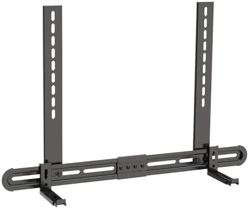 auvisio Soundbarhalter: Universal-Soundbar-Halterung, Anti-Rutsch-Sockelhalterung, VESA-komp. (Soundbarhalterung, Soundbar Wandhalterung)
