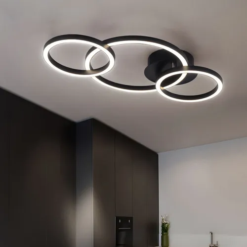 Design Deckenleuchte 3 Ringe, 760 Lumen LED von Globo