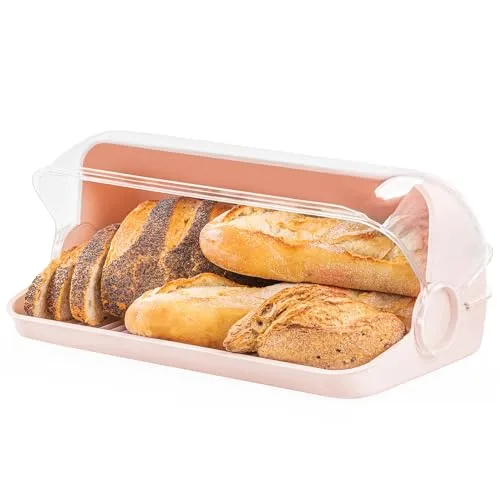KONZEPT Brotkasten - Transparente Brotbox für die Küche - Brotkästen aus hochwertigem Kunststoff – schützt Ihre Backwaren luftdicht und hygienisch. Ideal für frisches Brot, Brötchen und Kuchen, platzsparend und leicht zu reinigen.