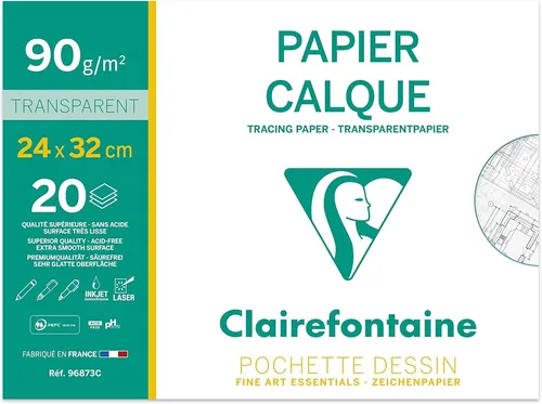 Clairefontaine Transparentpapier 90/95 g/qm 240 x 320 mm 20 Blatt