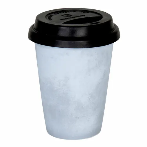 Produktbild Könitz Concrete Coffee To Go Mug mit Deckel Becher Kaffeebecher Porzellan 380ml