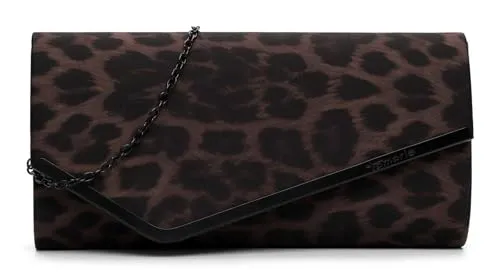 Tamaris Amalia Leo Clutch – Stylische Handtasche im Leopardenmuster - Elegante Tamaris Clutch im modernen Leopardenmuster, ideal für besondere Anlässe. Mit geräumigem Hauptfach und abnehmbarer Kette für vielseitige Tragemöglichkeiten.