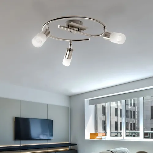 LED Spot Rondell Strahler Decken Lampe Leuchte Büro Diele Flur Big Light