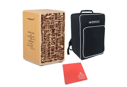 Schlagwerk Cajon Schlagwerk CP85 Cajon mit Sitzpad rot und Tasche, mit Cajon-Tasche und Sitzpad rot