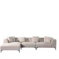 HOME DELUXE Ecksofa L-Form Beige von Home Deluxe