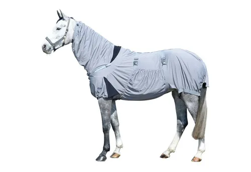 EQuest Ekzemerdecke Culex C für Pferde, grau - Ekzemerdecke für Pferde, Größe 155 cm, bietet optimalen Schutz vor Insekten und Hautirritationen.
